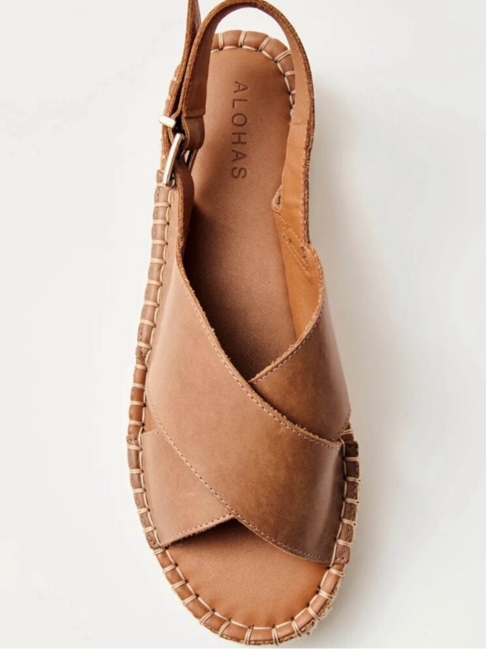 Like New Aloha’s  Women's Leather Espadrille Slingback Sandals made in Spain - Picture 4 of 9